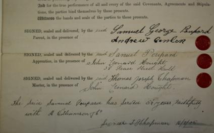 TJ Chapmans apprentice signatures