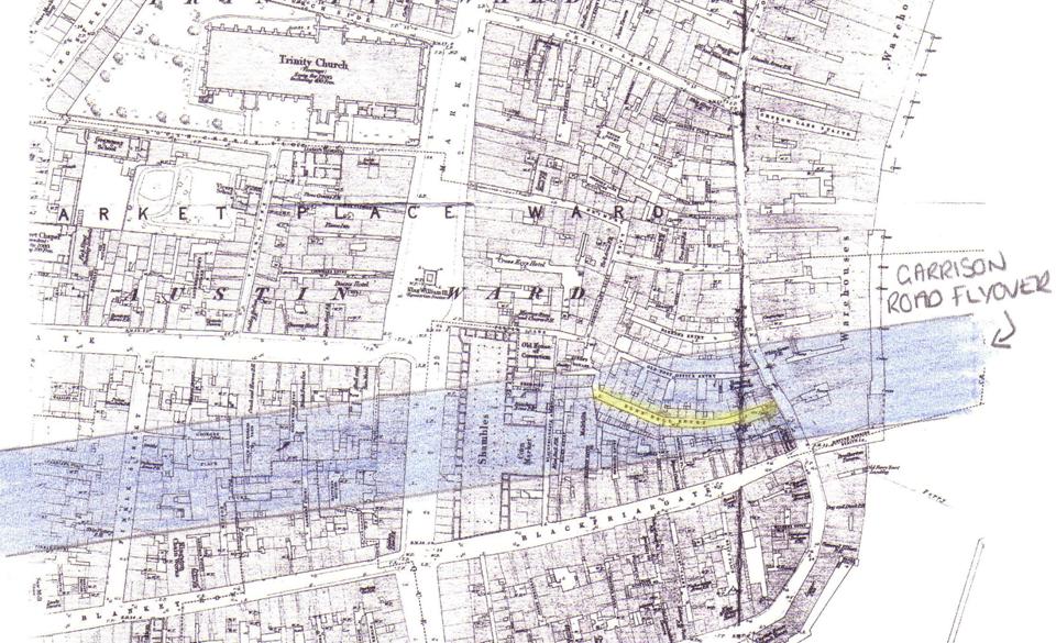 Hull Blue Bell Entry map Hull zoomed